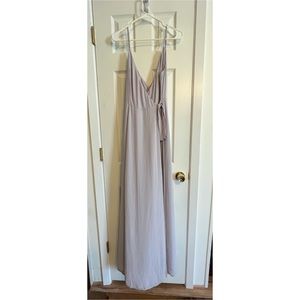 Formal Light Purple Wrap Gown